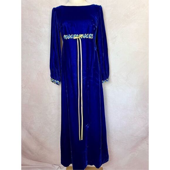 VintageβVelvetβPrairieβDress - Picture 1 of 10